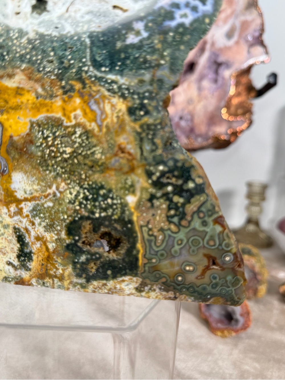 River Jasper Free Standing Slab — Indonesia 6 1/2 x 6” - Picture 5 of 8